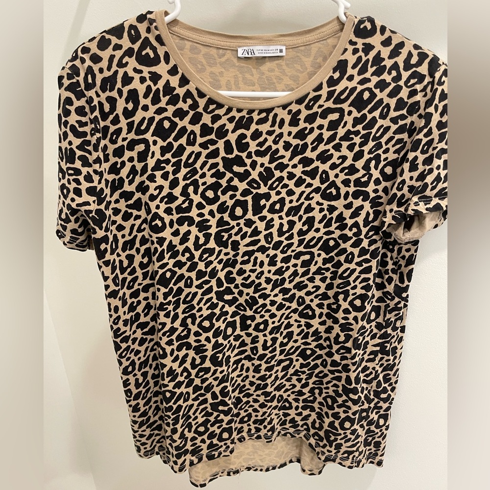 Zara cheetah print T-shirt